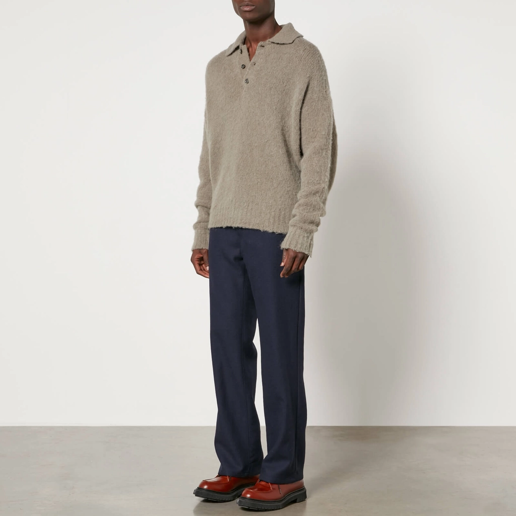 AMI Paris Wool Straight-Leg Trousers - XL
